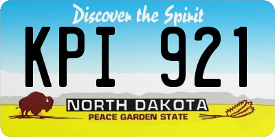 ND license plate KPI921