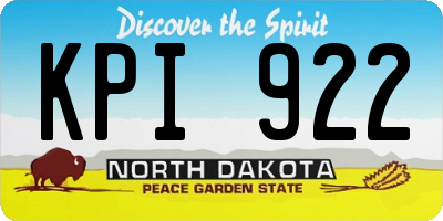 ND license plate KPI922