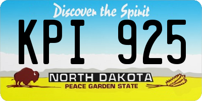 ND license plate KPI925