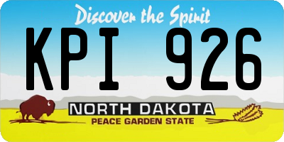 ND license plate KPI926