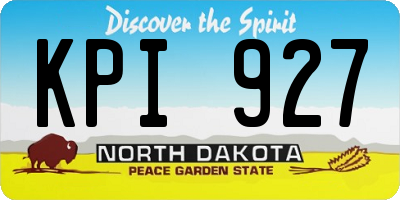 ND license plate KPI927