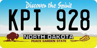 ND license plate KPI928