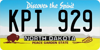 ND license plate KPI929