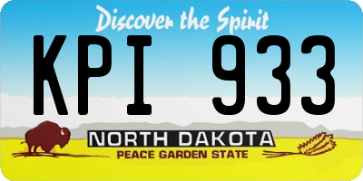 ND license plate KPI933