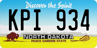 ND license plate KPI934