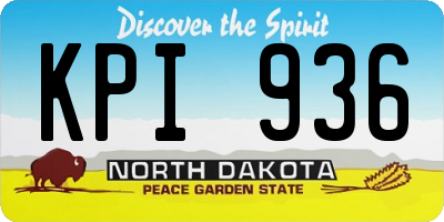 ND license plate KPI936