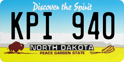 ND license plate KPI940
