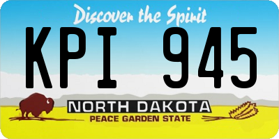 ND license plate KPI945