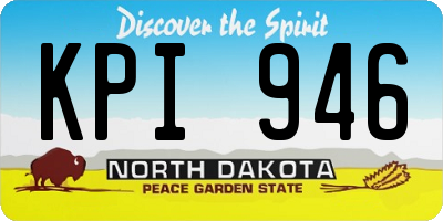 ND license plate KPI946