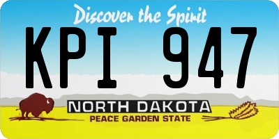 ND license plate KPI947