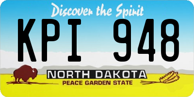 ND license plate KPI948
