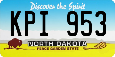 ND license plate KPI953