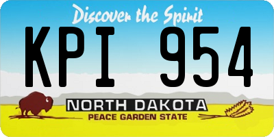 ND license plate KPI954