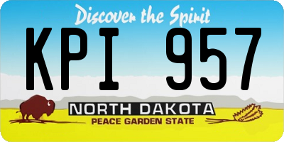 ND license plate KPI957