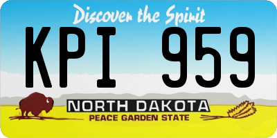 ND license plate KPI959