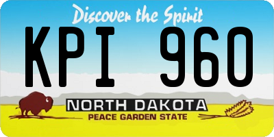 ND license plate KPI960