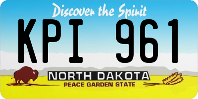 ND license plate KPI961