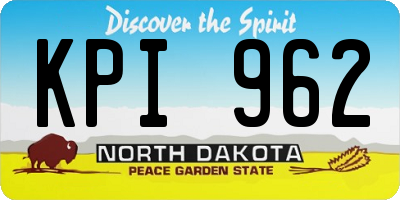 ND license plate KPI962