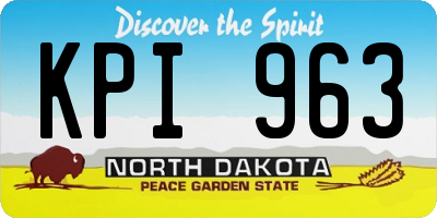 ND license plate KPI963