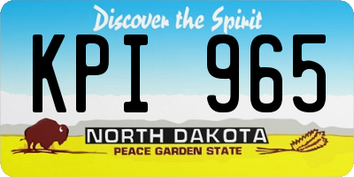 ND license plate KPI965