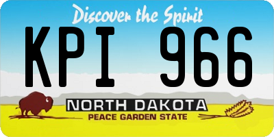ND license plate KPI966