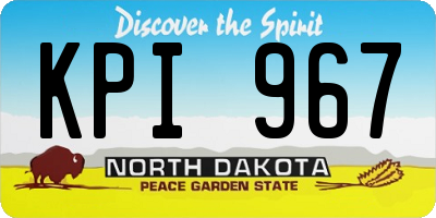 ND license plate KPI967