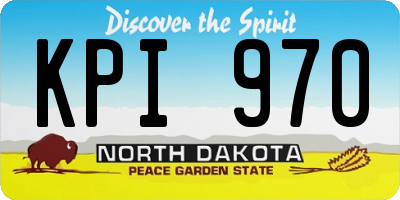 ND license plate KPI970