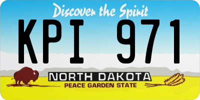 ND license plate KPI971