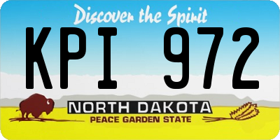 ND license plate KPI972