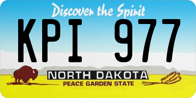 ND license plate KPI977