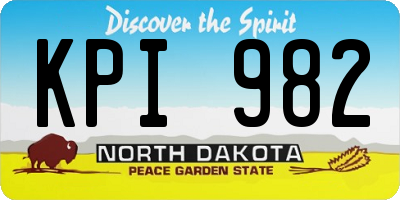 ND license plate KPI982