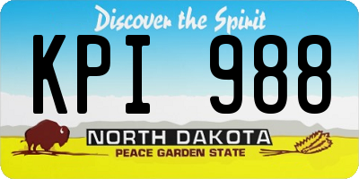 ND license plate KPI988