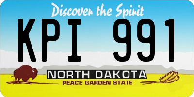 ND license plate KPI991