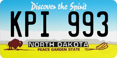 ND license plate KPI993