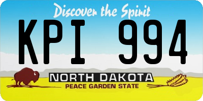 ND license plate KPI994