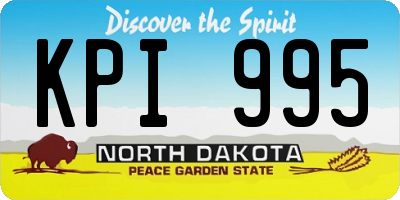 ND license plate KPI995