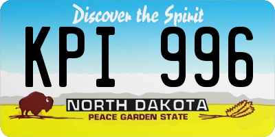 ND license plate KPI996