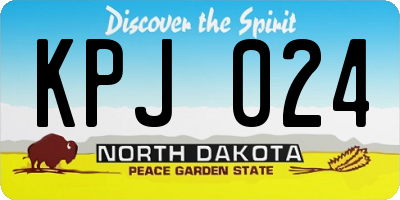 ND license plate KPJ024