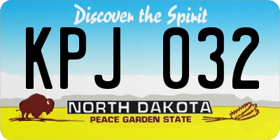 ND license plate KPJ032