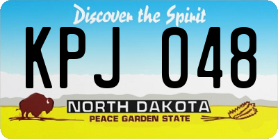 ND license plate KPJ048
