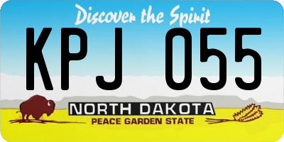 ND license plate KPJ055