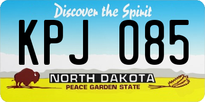 ND license plate KPJ085