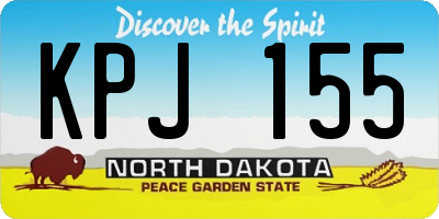 ND license plate KPJ155
