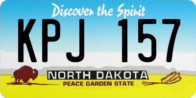 ND license plate KPJ157