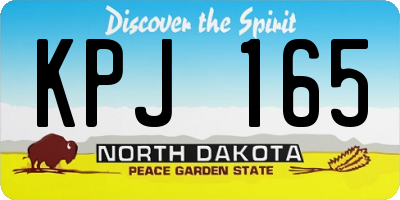 ND license plate KPJ165