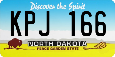 ND license plate KPJ166