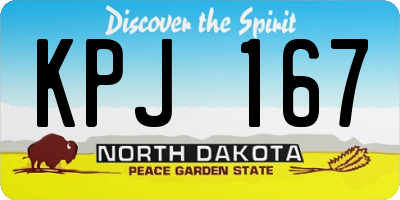 ND license plate KPJ167