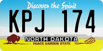 ND license plate KPJ174