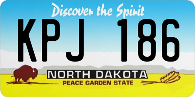 ND license plate KPJ186
