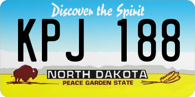 ND license plate KPJ188